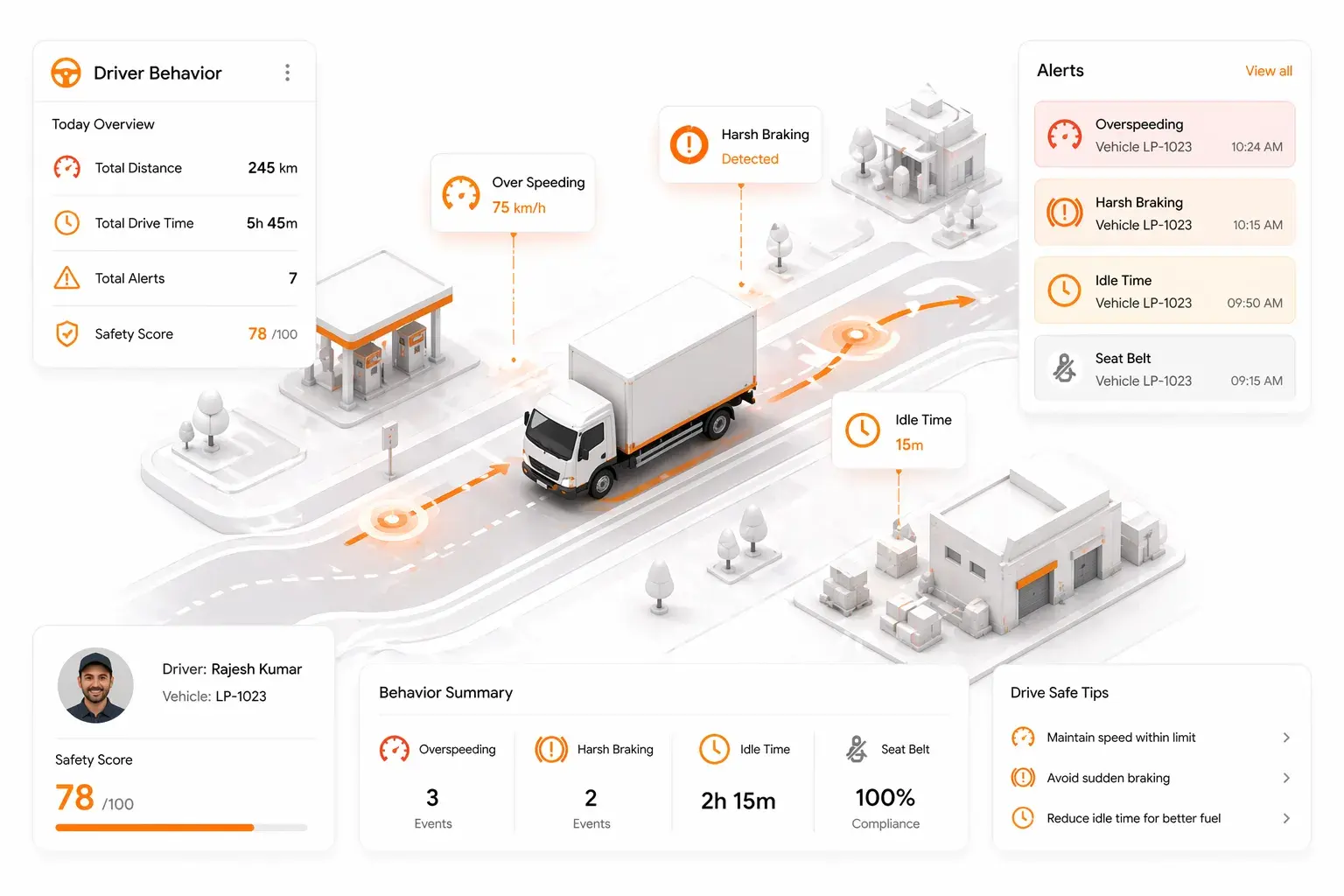 Driver analysis with coaching-ready insights